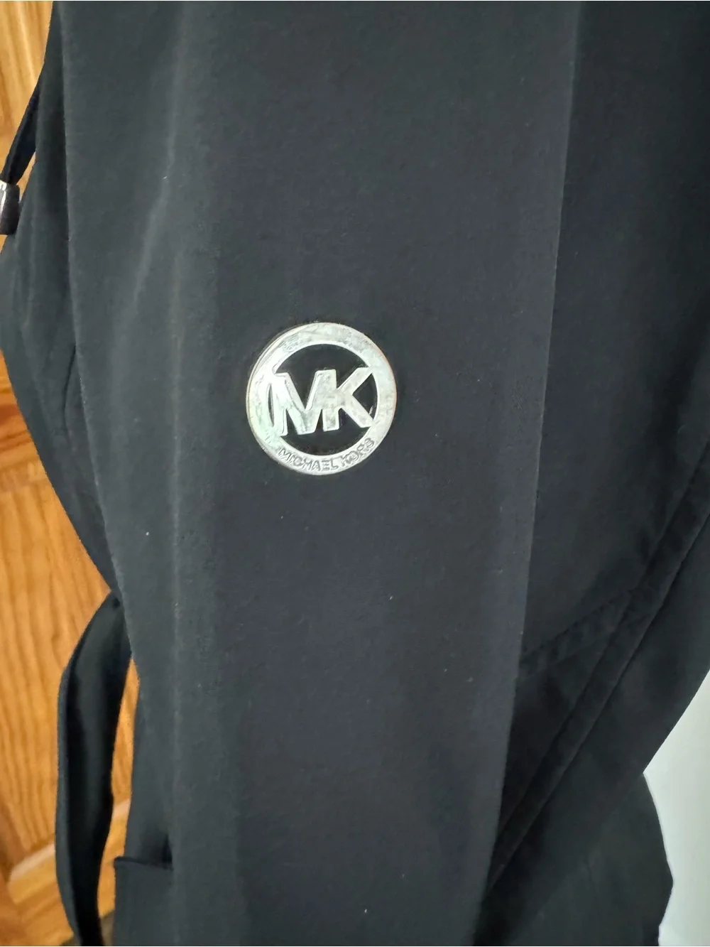 Michael Kors Black Women's Belted Hooded Rain Jacket